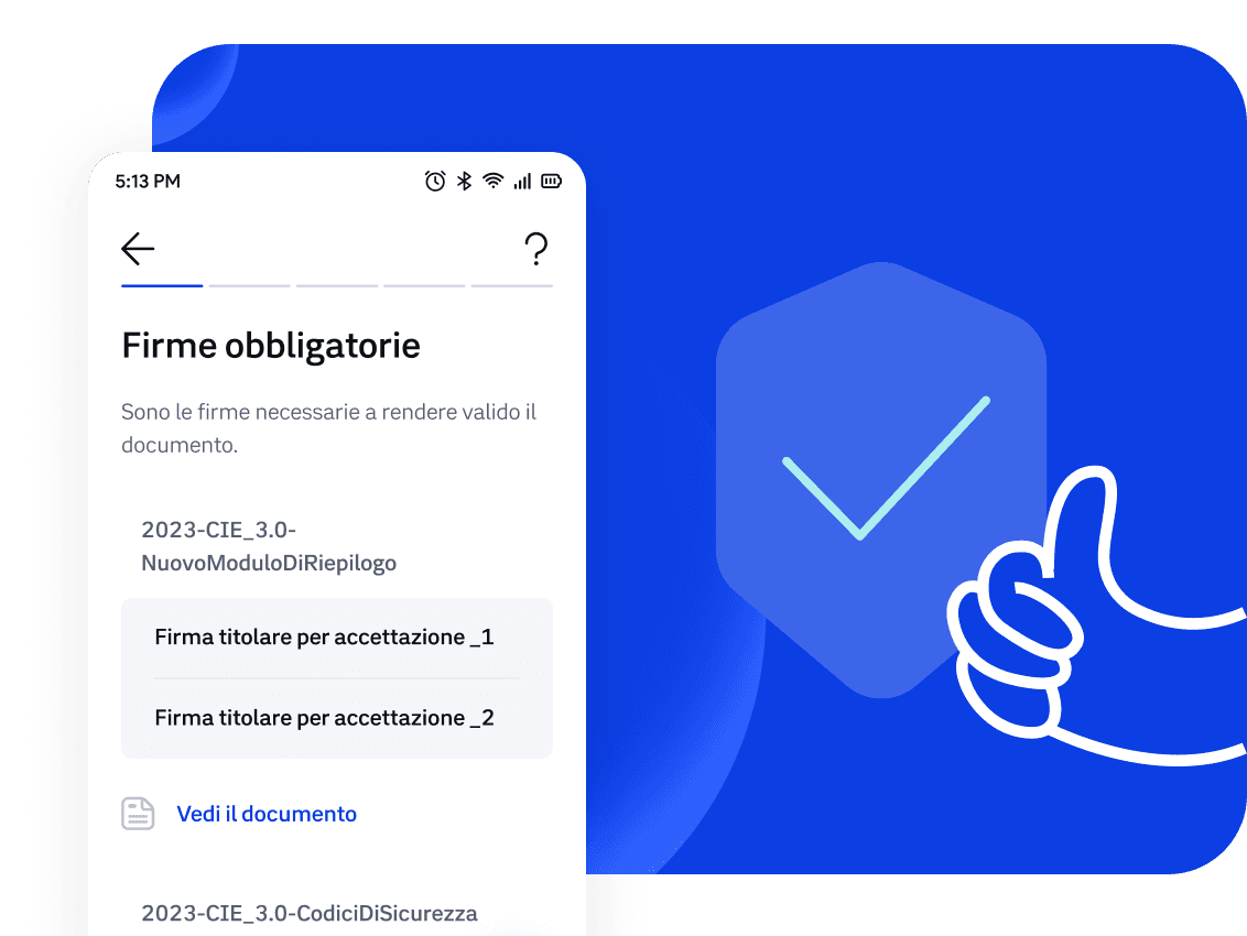 Esempio della funzionalità di firma con IO