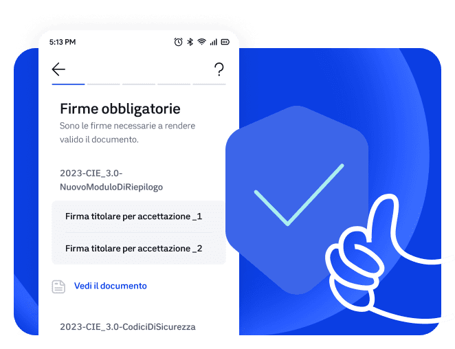 Esempio della funzionalità di firma con IO
