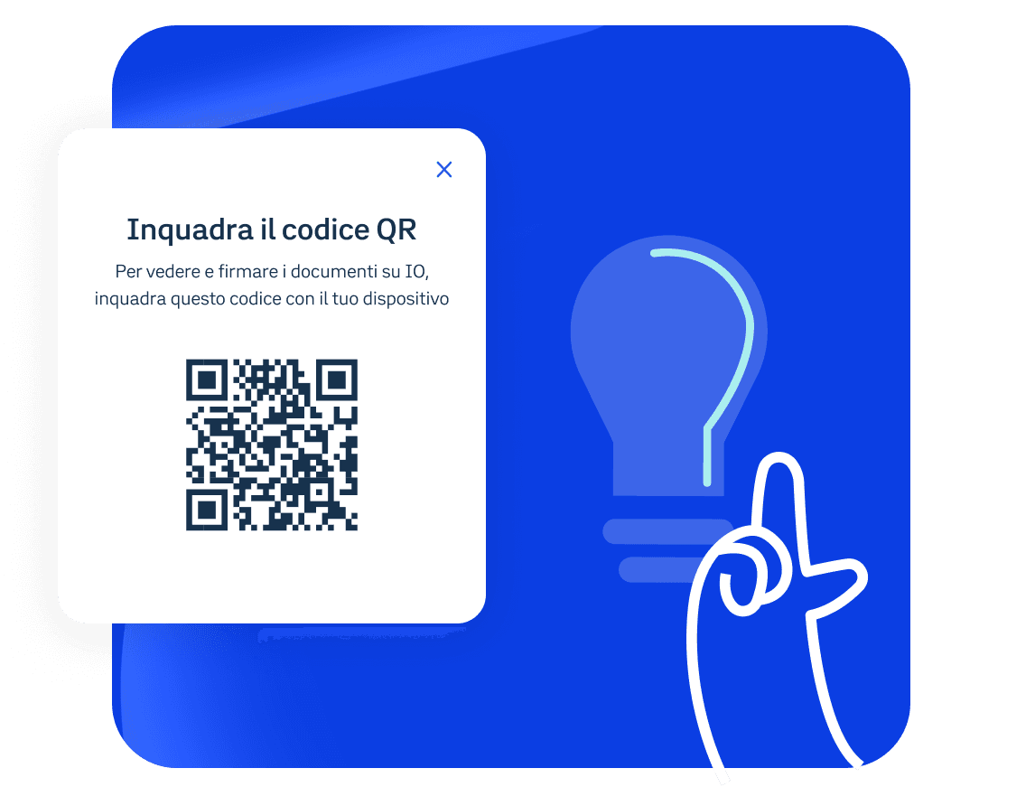 Esempio di codice QR in app IO