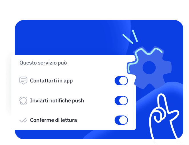 Esempio che mostra come scegliere la tipologia di comunicazioni che si vuole ricevere dagli enti